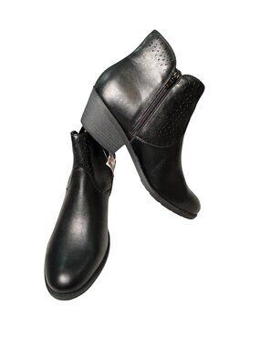 NEW Indigo Rd IRBENLIE Ankle Booties Sz 10 Black Side Zip Stretch Low Block Heel